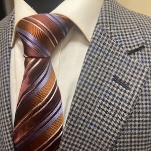 Jos. A. Bank Traveler Collection Houndstooth Sport Coat Blazer Gray Blue Men 46L